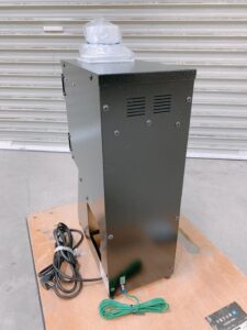 茨城県東茨城郡大洗町五反田にて出張買取したサンシンの電気式酒燗機のNS-1Hの背面の写真