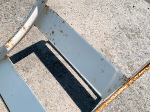 栃木県河内郡上三川町上三川にて出張買取したトラクター用の鉄車輪の11-28II型の写真