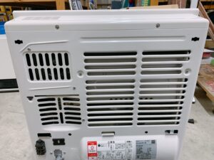 栃木県真岡市鬼怒ヶ丘にて出張買取したRinnaiのLPガス用 ガスファンヒーターのRC-A4401NP-RMの背面の写真