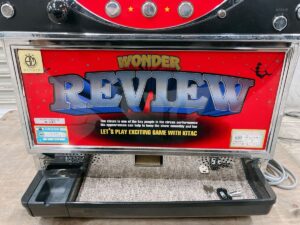 栃木県芳賀郡茂木町九石にて出張買取した北電子のパチスロ 実機 4号機のWANDER REVIEW2のパネルの写真