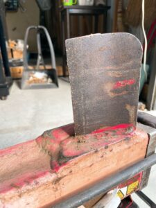 茨城県筑西市榎生にて出張買取した電動の薪割り機の写真