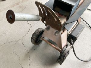 茨城県筑西市榎生にて出張買取した電動の薪割り機の写真