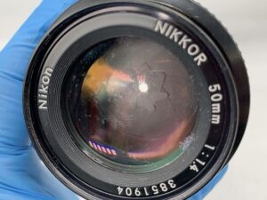 茨城県那珂郡東海村須和間にて出張買取したNikonの単焦点レンズのNIKKOR 50mm f/1.4 MF 非Aiの写真