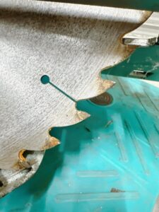 茨城県小美玉市大笹にて出張買取した日立工機の丸のこのC15BHの刃の写真